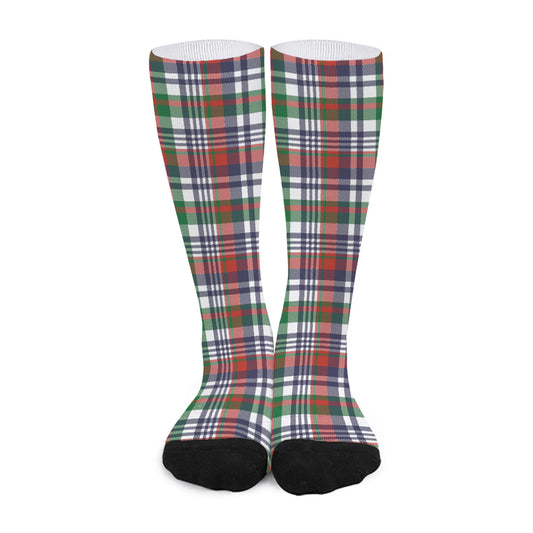 Christmas Madras Plaid Print Long Socks