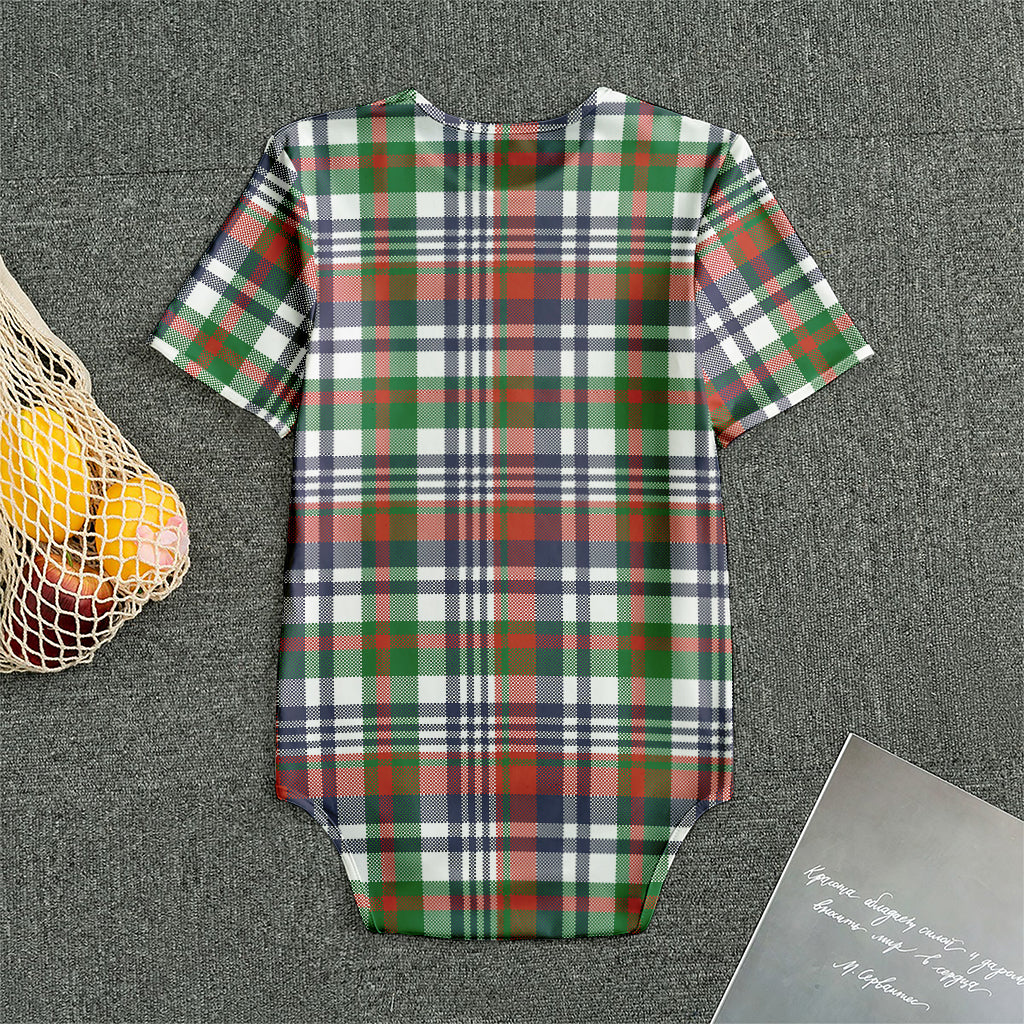 Christmas Madras Plaid Print Men's Bodysuit