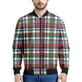 Christmas Madras Plaid Print Men's Bomber Jacket