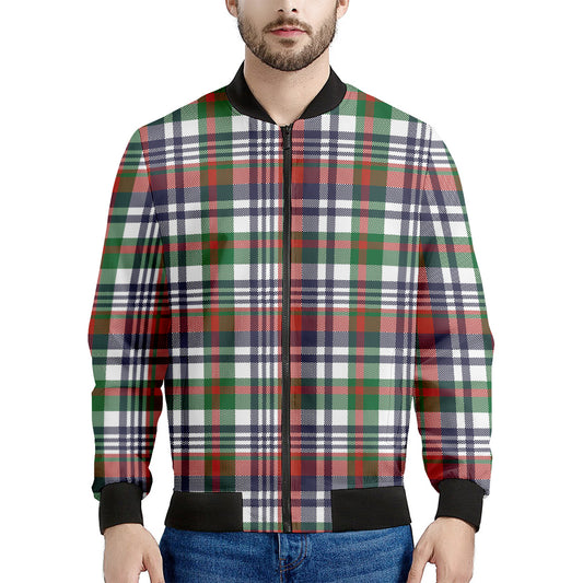 Christmas Madras Plaid Print Men's Bomber Jacket