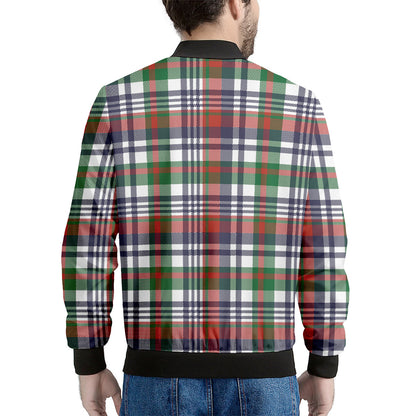 Christmas Madras Plaid Print Men's Bomber Jacket