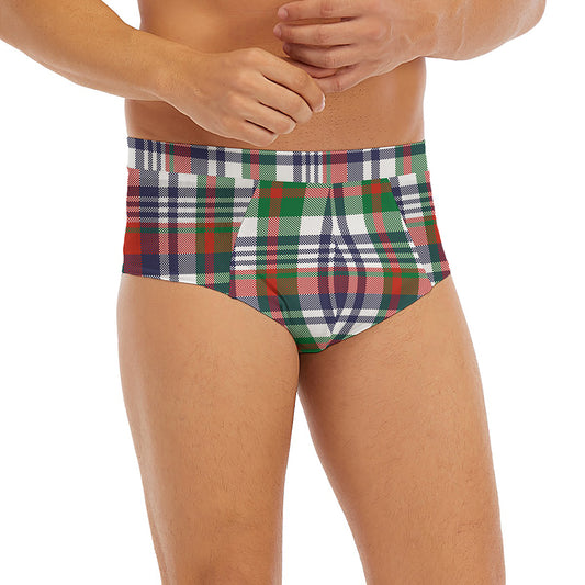 Christmas Madras Plaid Print Men's Briefs