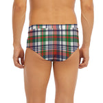 Christmas Madras Plaid Print Men's Briefs