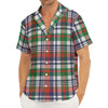 Christmas Madras Plaid Print Men's Deep V-Neck Shirt