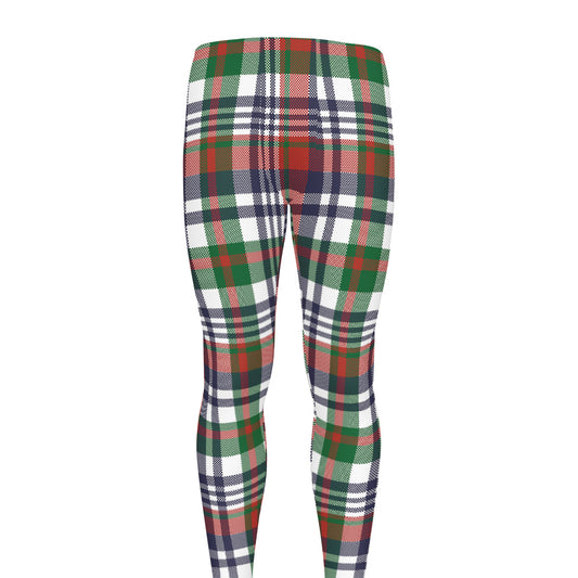 Christmas Madras Plaid Print Men's leggings