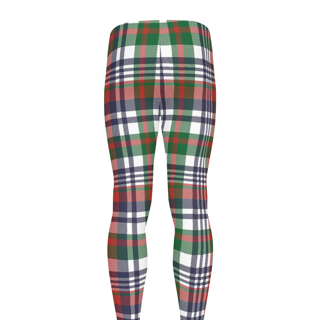 Christmas Madras Plaid Print Men's leggings