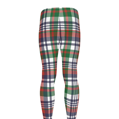 Christmas Madras Plaid Print Men's leggings