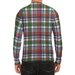 Christmas Madras Plaid Print Men's Long Sleeve Rash Guard