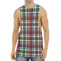 Christmas Madras Plaid Print Men's Muscle Tank Top