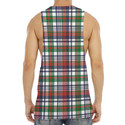 Christmas Madras Plaid Print Men's Muscle Tank Top