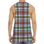 Christmas Madras Plaid Print Men's Muscle Tank Top