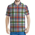 Christmas Madras Plaid Print Men's Polo Shirt
