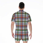 Christmas Madras Plaid Print Men's Rompers