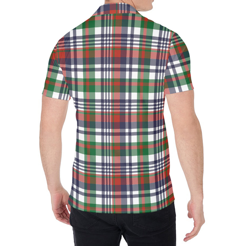 Christmas Madras Plaid Print Men's Shirt