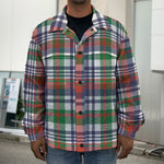 Christmas Madras Plaid Print Men's Shirt Jacket