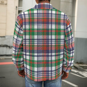 Christmas Madras Plaid Print Men's Shirt Jacket