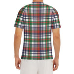 Christmas Madras Plaid Print Men's Short Sleeve Rash Guard