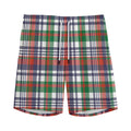 Christmas Madras Plaid Print Men's Athletic Shorts