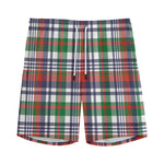 Christmas Madras Plaid Print Men's Sports Shorts