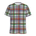 Christmas Madras Plaid Print Men's Athletic T-Shirt
