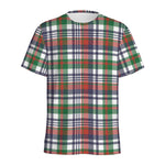 Christmas Madras Plaid Print Men's Sports T-Shirt