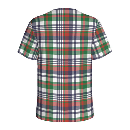 Christmas Madras Plaid Print Men's Sports T-Shirt
