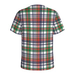 Christmas Madras Plaid Print Men's Sports T-Shirt