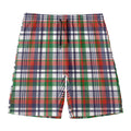 Christmas Madras Plaid Print Men's Swim Trunks