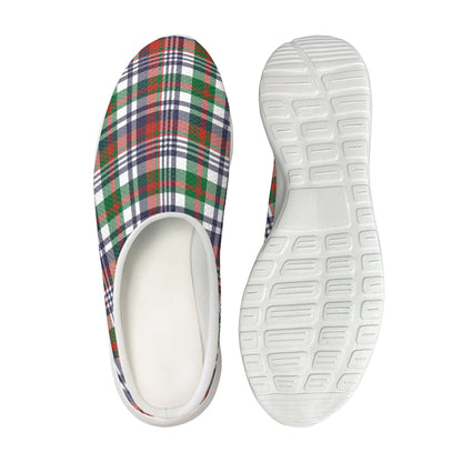 Christmas Madras Plaid Print Mesh Casual Shoes