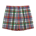 Christmas Madras Plaid Print Mesh Shorts