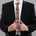 Christmas Madras Plaid Print Necktie