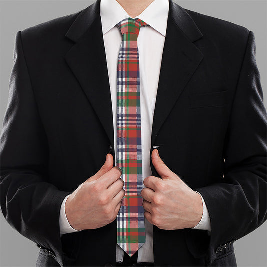 Christmas Madras Plaid Print Necktie