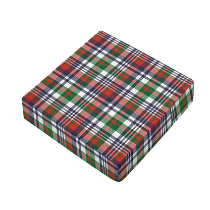 Christmas Madras Plaid Print Outdoor Seat Cushion Cover