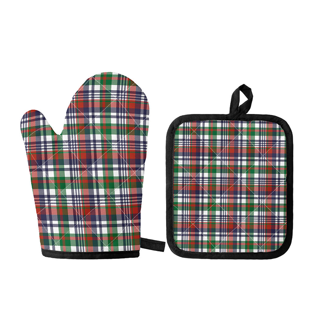 Christmas Madras Plaid Print Oven Mitt And Pot Holder Set