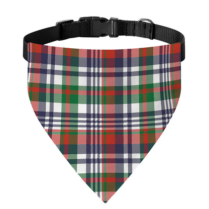 Christmas Madras Plaid Print Over The Collar Dog Bandana