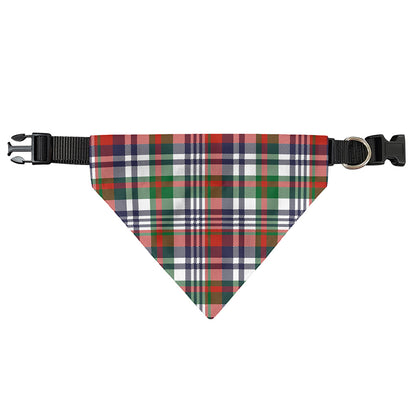 Christmas Madras Plaid Print Over The Collar Dog Bandana