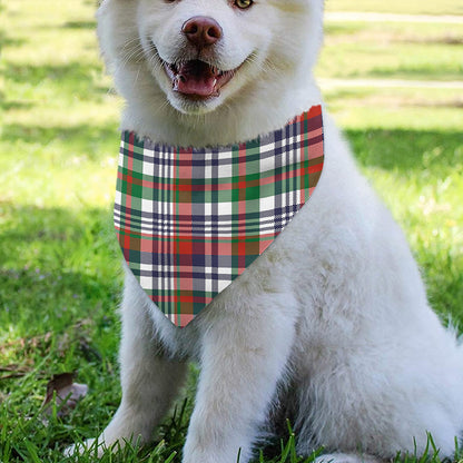 Christmas Madras Plaid Print Over The Collar Dog Bandana