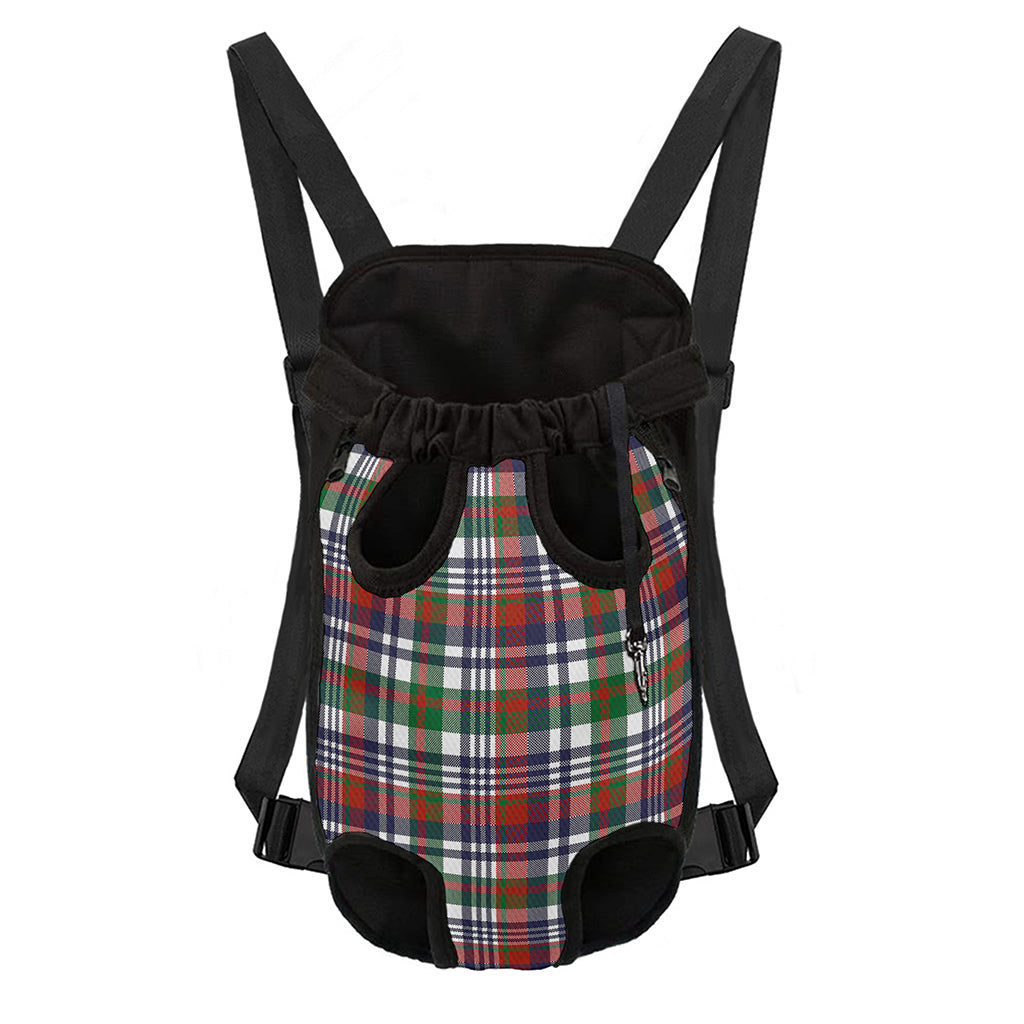 Christmas Madras Plaid Print Pet Carrier Backpack
