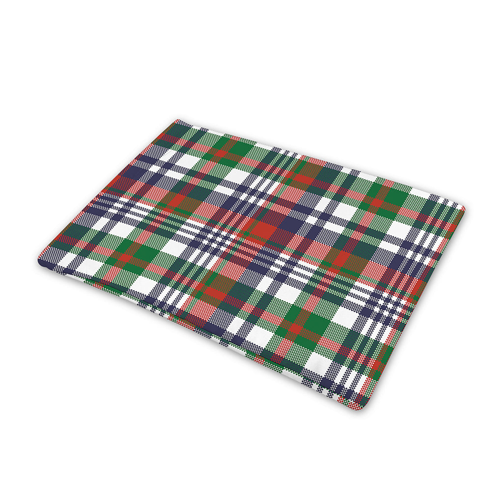 Christmas Madras Plaid Print Pet Cooling Mat Cover