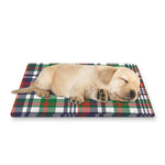 Christmas Madras Plaid Print Pet Cooling Mat Cover
