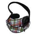 Christmas Madras Plaid Print Pet Sling Carrier
