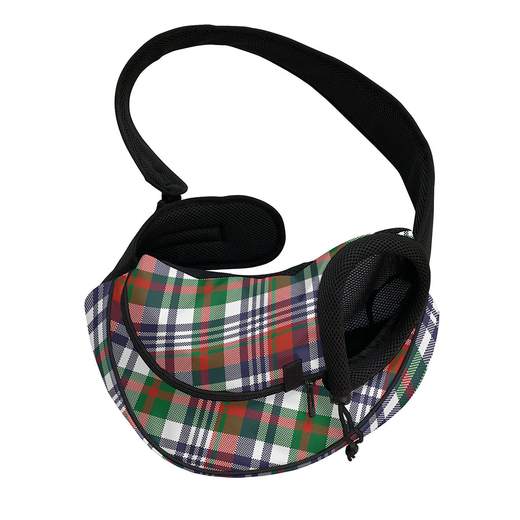 Christmas Madras Plaid Print Pet Sling Carrier