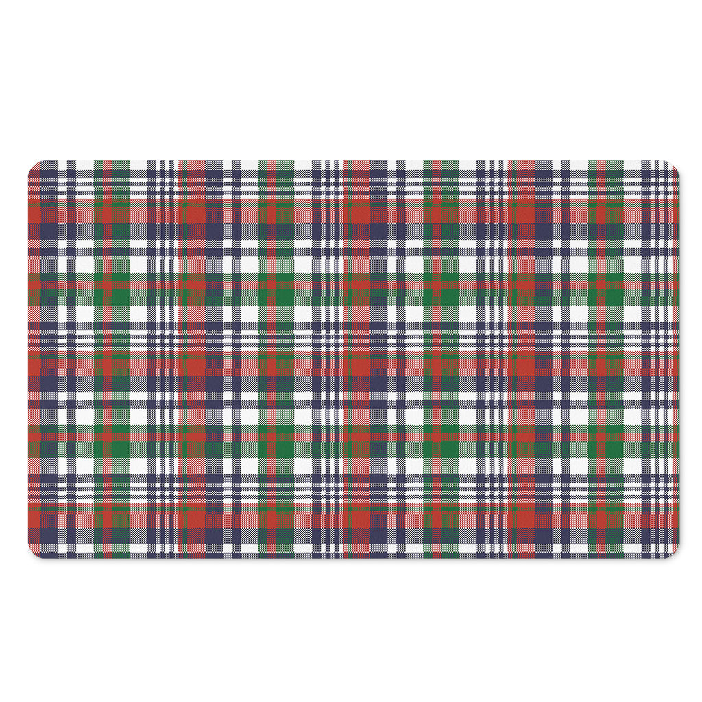 Christmas Madras Plaid Print Polyester Doormat