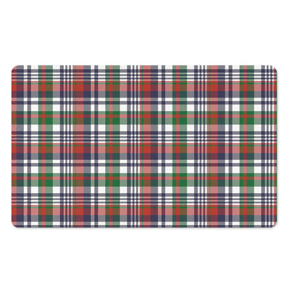 Christmas Madras Plaid Print Polyester Doormat