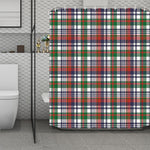 Christmas Madras Plaid Print Polyester Shower Curtain