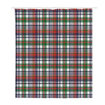 Christmas Madras Plaid Print Polyester Shower Curtain