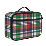 Christmas Madras Plaid Print Portable Lunch Bag