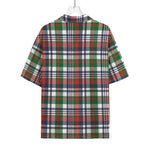 Christmas Madras Plaid Print Rayon Hawaiian Shirt