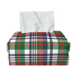 Christmas Madras Plaid Print Rectangle Tissue Box Cover
