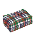Christmas Madras Plaid Print Rectangle Tissue Box Cover